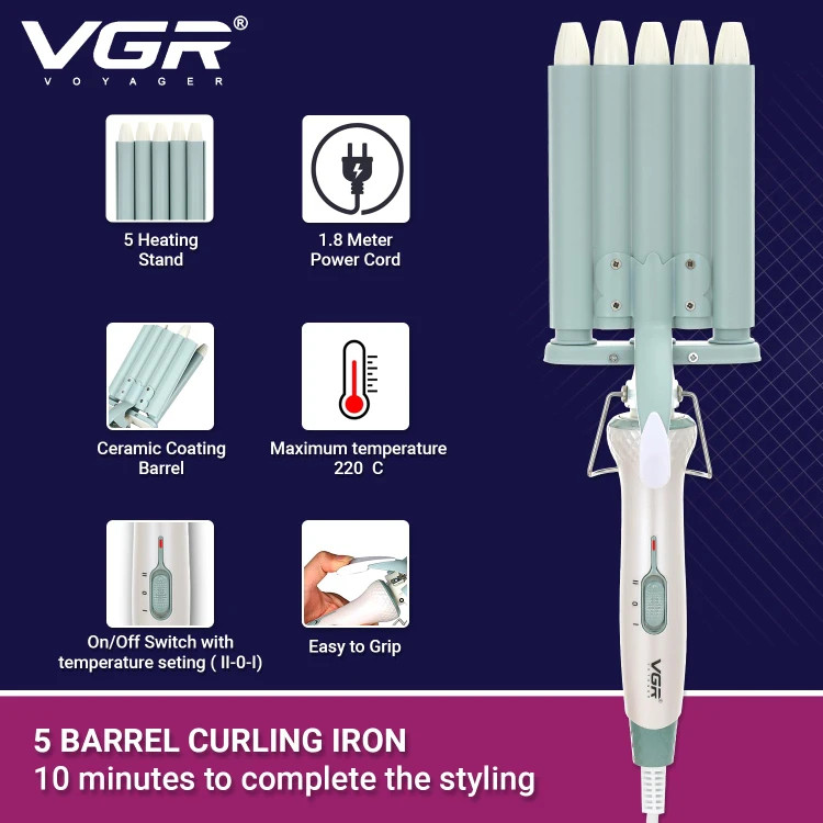 فر کننده موی برقی حرفهای وی جی آر مدل V-597 | حالت 5 لول