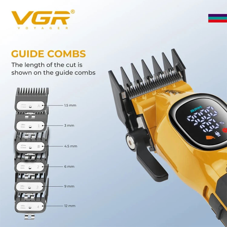 ماشین اصلاح موی سر و صورت شارژی وی جی ار مدل V-886C